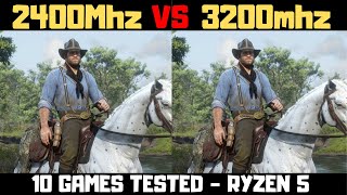 Ram DDR4 2400 Vs 3200 Mhz Gaming Test In 10 Games [upl. by Eveam573]