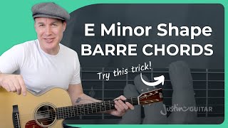 E Minor Barre Chords in 3 Easy Steps [upl. by Lebazej]