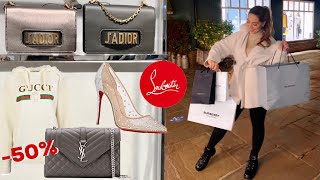 Luxury Shopping In Bicester Village Designer Outlet amp Discounts Dior Balmain Manolo Gucci Fendi [upl. by Aisanahta]