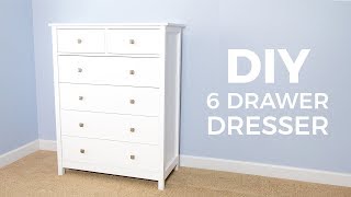 DIY 6 Drawer Tall Dresser  How to Build [upl. by Htabmas]