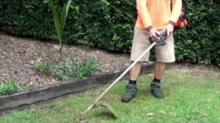 HOW TO MOW LAWN USING WEED WACKERWhipper Snipper [upl. by Wixted]