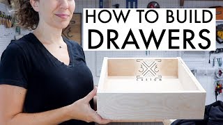 How To Build Simple Drawers  Woodworking  Kerfmaker [upl. by Bagger]