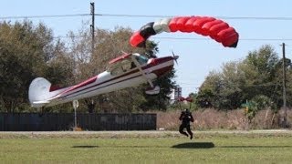 Plane collides with skydiver midair [upl. by Aniratak]