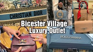 Bicester Village Luxury Designer Outlet Dior Prada Gucci Fendi Coach Holland amp Cooper Mulberry Sale [upl. by Asimaj]