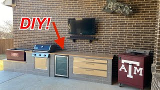 Outdoor kitchen build in 20 minutes Using my old Weber gas grill [upl. by Lerud]