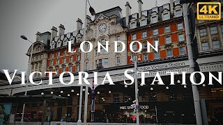 London Victoria Station Walk Through England 4K [upl. by Dnumde]