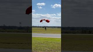 Skydivers landing after record attempt [upl. by Naired]