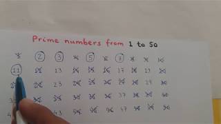 Video 40 Finding all the Prime Numbers between 1 to 50 [upl. by Quick]