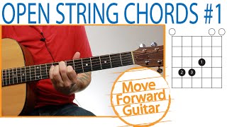 Open String Guitar Chords  Slide E Shape Around [upl. by Arevle]