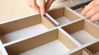 DIY Cardboard Drawer Organizer  An Easy Tutorial For Clever Storage Solutions [upl. by Graniela]