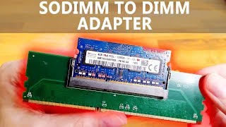 SODIMM to DIMM adapter tested laptop RAM in desktop  mixed results [upl. by Elem]