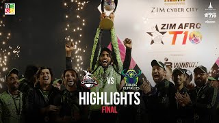 Zim Afro T10 Final Highlights Joburg Buffaloes vs Durban Qalandars [upl. by Dhiman608]