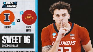 Illinois vs Iowa State  Sweet 16 NCAA tournament extended highlights [upl. by Isabea]