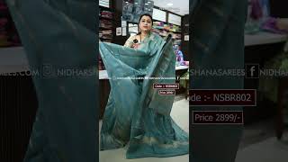 Price 2899  Code  NSBR802  Viscose Silk Sarees viscosesaree viscosefabric viscose [upl. by Anailuj]