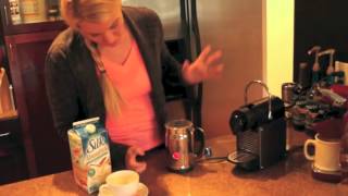 Nespresso Aeroccino Plus Frother Review Frothing Almond Milk [upl. by Dranyer]